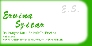 ervina szitar business card